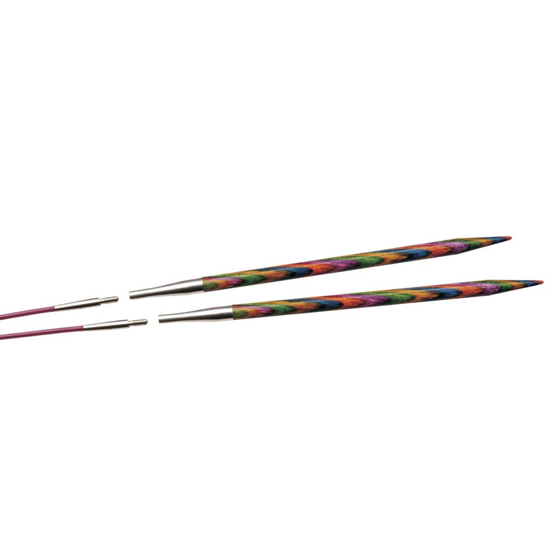 (5.5Mm X 10Cm) - Knitpro 5.5 Mm Symfonie Interchangeable Special Circular Needles, Multi-Colour-image