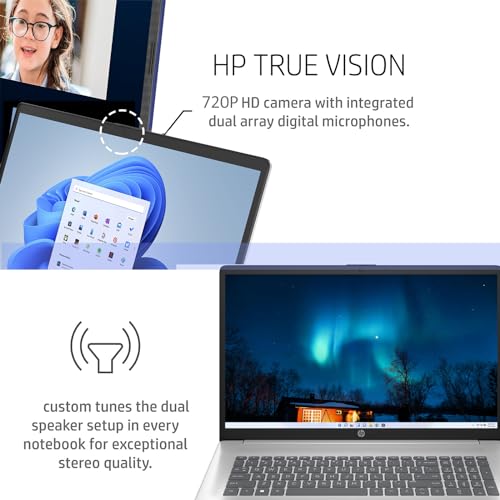 HP 17 Laptop Everyday Notebook - Windows 11 Pro, 32GB RAM, 1TB SSD, 17.3" Anti-Glare 1920X1080 FHD Display, Intel i3-1215U CPU(up to 4.4Ghz), Wi-Fi, HDMI, HD Webcam, 9h Long Battery Life Computer - Image 3