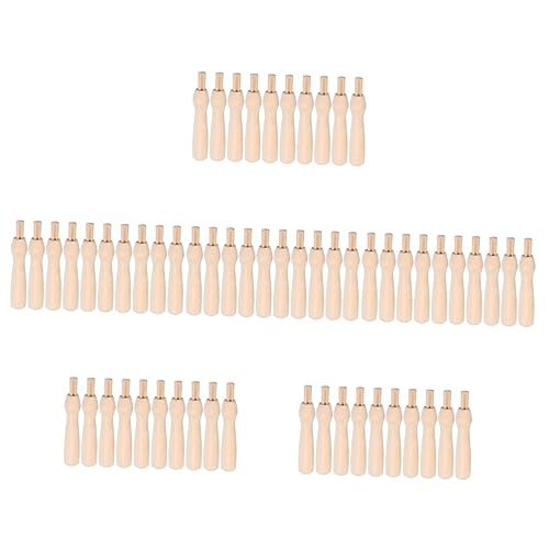 TEHAUX 60 Peças Alça De Madeira Poke Suporte Ajustável Aperto De Mão Ajustável Para Adultos Agulha D