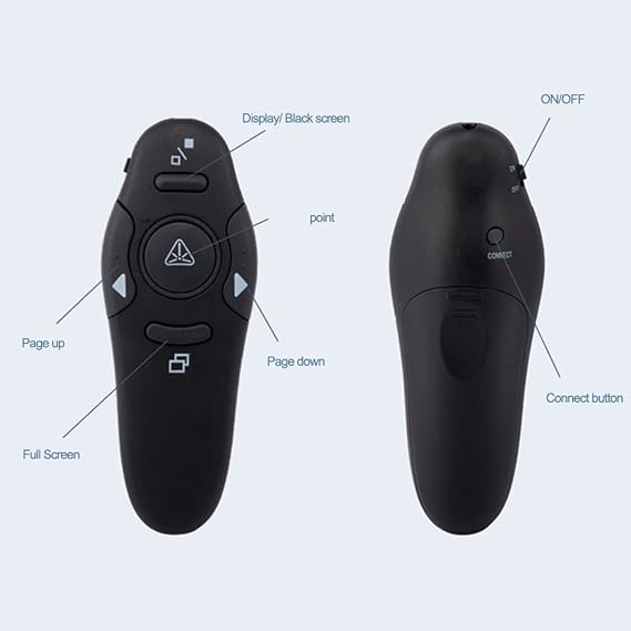 Presentation Clicker Wireless Presenter Remote Control USB Powerpoint Presentation PPT Flip Pen Pointer Clicker Presenter Remote Control Pen with Red Light Remote