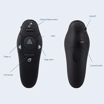 Presentation Clicker Wireless Presenter Remote Control USB Powerpoint Presentation PPT Flip Pen Pointer Clicker Presenter Remote Control Pen with Red Light Remote