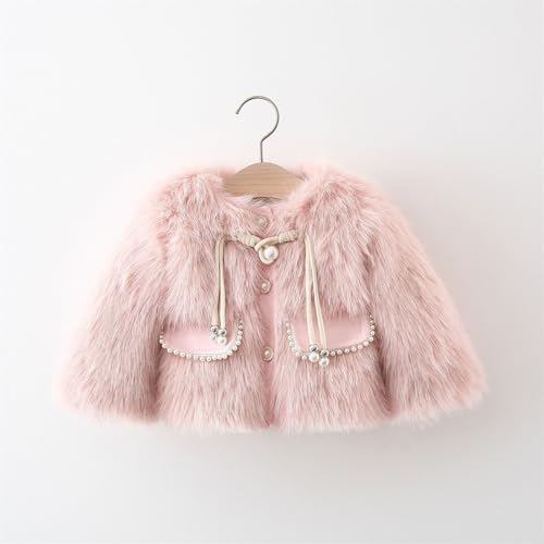Youth Girls Faux Fu𝐫 Fleece Jacket Cute Warm Cozy Coat Toddler Button Down Jackets Teens Trendy Kid Long Coat Girl2