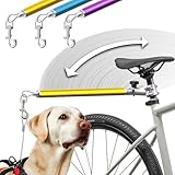 Hands-Free Bicycle Dog Leash for Medium & Large Dogs - 180° Rotating/Fixed Attachment, Shock-Absorbing Spring & Quick-Release Connector, Durable Cycling Leash for Safe, Smooth Rides with Pets (DBL-O)