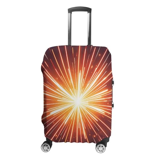 Carry on Luggage Cover Explosion Firework 3D Suitcase Covers for Luggages Tsa Approved Travel Luggage Sleeve Protector Elastic Suitcase Protector Anti-Scratch Washable Fits 19-30 Inch Case -L