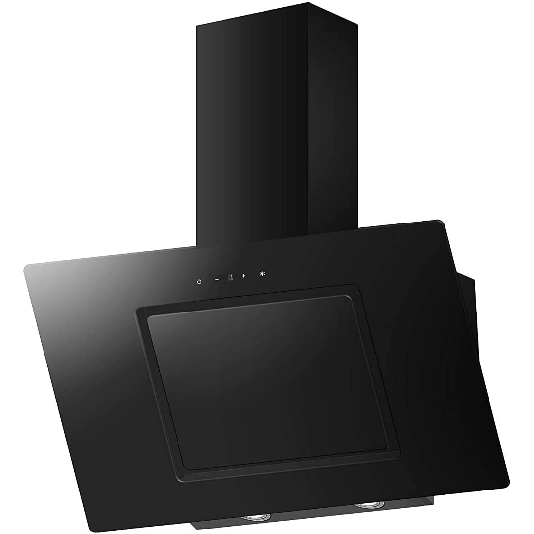 PKM S26-90BBTY EEK B Kopffreihaube, 90 cm breit, 348 m/h, TouchControl, 3 Leistungsstufen, Glas schwarz