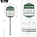 Anobell Welcome Guest Parking Signs With 36 inch Iron Metal Stake 10 x 14 Inch Rustproof Aluminum Customer Parking Signs Outdoor Yard Driveway Sign for Home Office Hotel Business 2 Pack