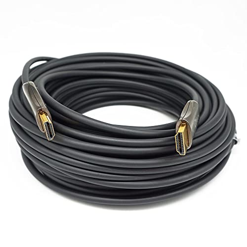 DTECH Ultra Slim 200 Feet Fiber Optic HDMI 2.0 Cable 4K at 60Hz and 18Gbps Pro Series for in-Wall Installation