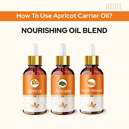 Image of Crysalis Apricot (Prunus Armeniaca) Oil|100% Pure & Natural Undiluted Carrier Oil Organic Standard For Skin & Hair Care|Therapeutic Grade Oil, Adds Shine To Hair, Removes Marks - 30Ml With Dropper
