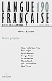 nomade définition  Langue française n° 190 (2/2016) Noms propres: Noms propres