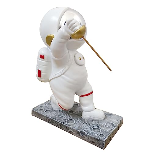 Escrime statue d'astronaute LEONARK en résine dorée - 4