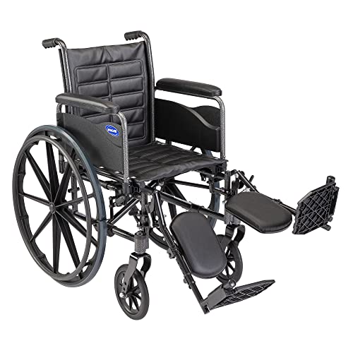 Invacare Tracer EX2 Wheelchair for Adults | Standard Folding | 20 Inch Seat | Legrests & Full Arms