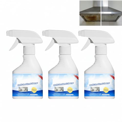 Spray descalcificador para baño, inodoro, bañera, ducha, lavabo de cristal, limpiador de horno de alto rendimiento, spray desengrasante multiusos para manchas de aceite de cocina, residuos quemados de