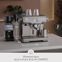 Sage - The Dual Boiler - Kaffeemaschine mit manuellem Milchaufschäumer und Dual-Boiler System - Mit Timer und Temperaturkontrolle - 2200 W, max. 15 Bar, Espresso- & Dampfboiler - Gebürsteter Edelstahl – Ansicht 6