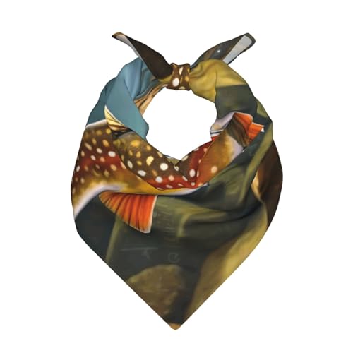 (Brook Trout Fly Fishing) Bandanas For Men Women, Multi-Purpose Bandana Headbands, Square Head Scarf, Hair Tie, Fashion Accessory, Gift Wrapping 22 X 22 Inches
