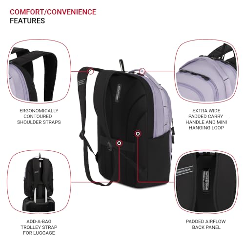 SwissGear Versa, Lavender Grey, 17.75-Inch2