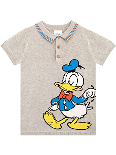 Disney Garçon Donald Duck Polo Shirt Top Tricot Manches Courtes Enfant