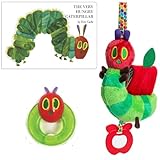 World of Eric Carle The Very Hungry Caterpillar Board Book, Rollout Activity Stuffed Plush Toy, Gel Soother, and Gift Book Bag (Classic Educational Gift Set Touch and Feel Crinkle Toys for Little One)