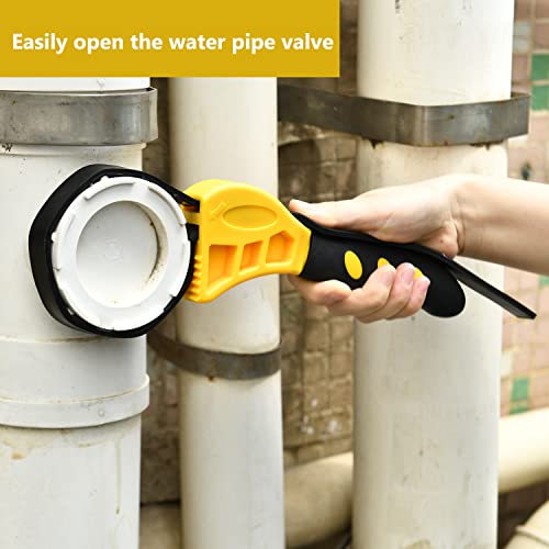 Strap Wrench 2 Pack Rubber Adjustable Wrenches Plumbing Belt Wrench Oil Filter Wrench Set Pipe Wrench Multi Tool Universal Wrench For Plumbers, Pipe, Shower Heads, Jar Opener For Any Shape Opener Tool #TOP3