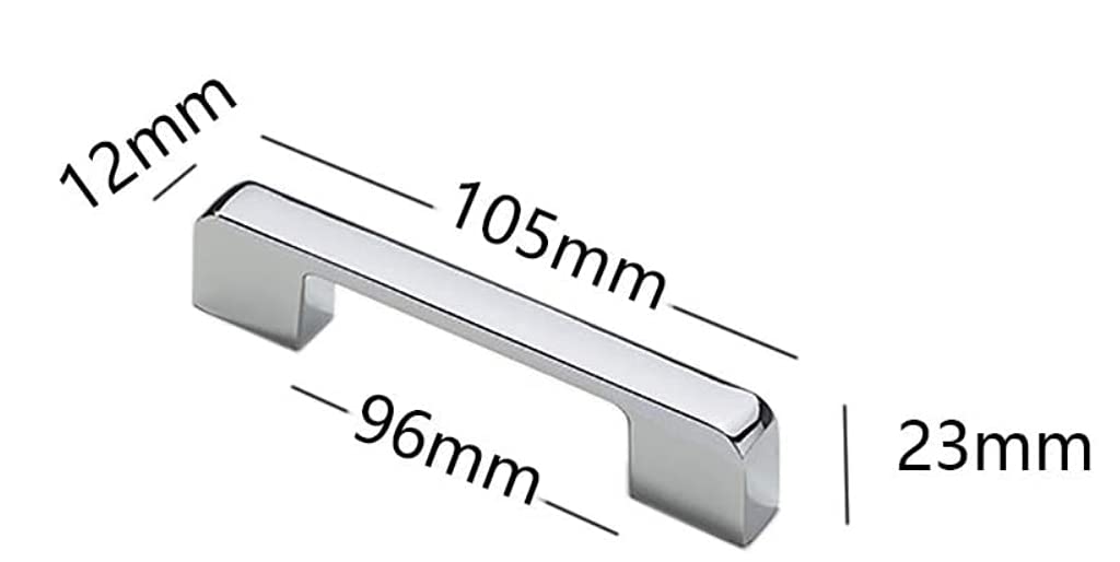 TOP-VIGOR Kitchen Cabinet Door Handle Polished Drawer Pull Handle T Bar Furniture Cupboard Handles Hole Center 96mm - Image 2