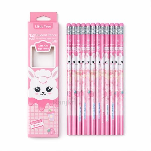 Image of Ranjkri Premium Graphite Sketching Pencil Set for Kids & Artists - Pack of 12 Dark HB Pencils with Eraser - Perfect for School, Writing, Shading & Return Gifts
