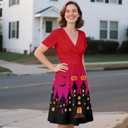 Image of Women's Summer Dresses Short Sleeve Formal Dresses with Pockets | Lightweight Quick‑Dry Soft Comfortable 2026 Fashion Dresses Loose Plus‑Size High‑Waisted