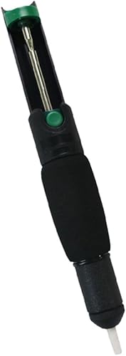 Housoutil Herramienta de eliminación de soldadura Soldadura Soldador Bomba de desoldadura Diseño de bucle doble Agarre cómodo Abs