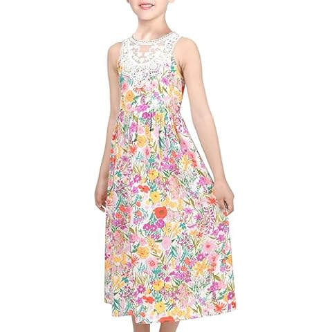 Sunny Fashion Girls Floral Halter Dress Cover