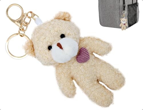 Emezddo Llavero pequeño de osito de peluche, adornos...