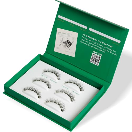 TAD Beauty Bliss DIY Lash Clusters 3 Pairs 8–14mm C Curl – 3D Printed Individual Lashes Never Lose Curl – Natural Look Patent Pending Soft Band Made in USA False Eyelash Segments Wispy Volume (Midi) by TAD Beauty - Used condition - US$23.45