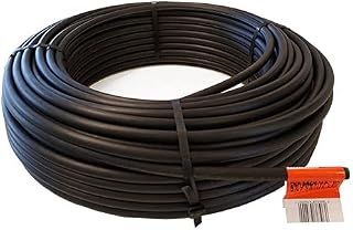 25m LDPE 13mm Garden Irrigation Supply Pipe - Black (1/2 inch-13mm ID)