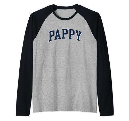 Pappy Vintage Classic Bold Font Pappy Birthday Grandpa Camiseta Manga Raglan