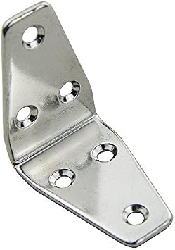 4PCS Marine Boat Stainless Steel Structural Angle Brackets 6 Hole