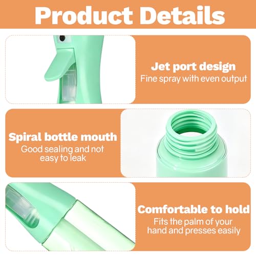 CVASNF Sprühflasche Haare, 4 PCS 200ml Kontinuierliche Ultra Fine Wassersprühflasche Spray Bottle mit ZerstäUber für Pflanzen Hautpflege und Reinigung Friseur Haar Werkzeug