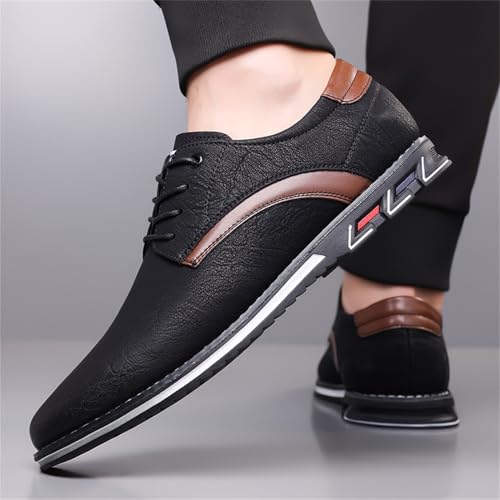 Image of Men's Oxford Casual Dress Shoes Classic Tuxedo Lace-up Lightweight Formal Loafers