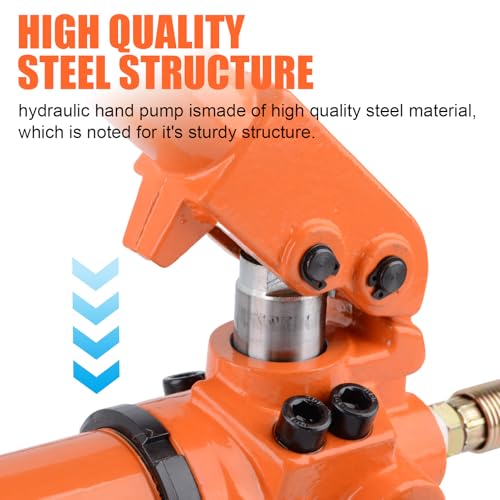 Image of HZLZRZ CP-700 Hydraulic Pump Hand Operated Pump Hydraulic Hand Pump Manual Pump for Porta Power and Jack (1000psi) (HZ-700)