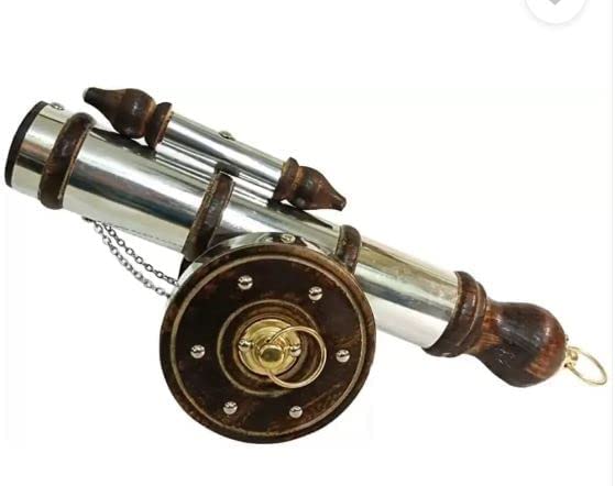 Image of Home Decor Items for Living Room Wooden Canon | Made in India | Decorative Items /Showpiece for Home Decoration, 16 cm , 7 cm