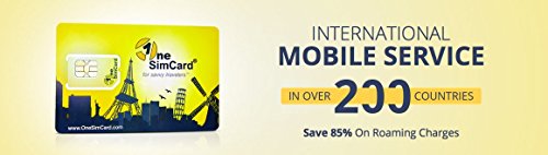 OneSimCard Prepaid International 3-in-one SIM Card for Over 200 Countries with $10 Credit – Voice, Text and Mobile Data as Low as $0.01 per MB. Compatible with All Unlocked GSM Phones