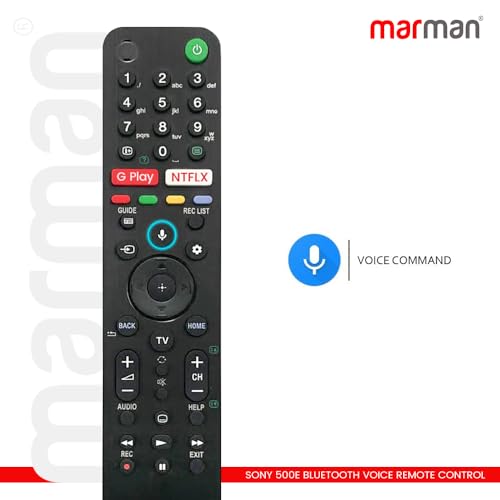 Image of marman Compatible with Sony Bravia Remote Control Original Model RMF-TX500E with Voice Function Only P Series OLED UHD 4K HDR TV Suitable for these Patterns X85J A80J X800H RMF-TX500U- Pairing Must !