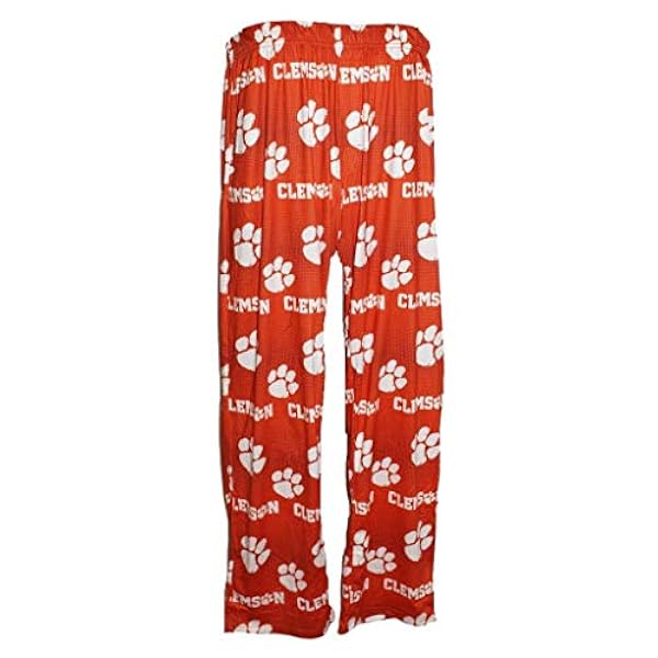 Clemson Tigers - Pantaloni da uomo con motivo a scatter, multicolore