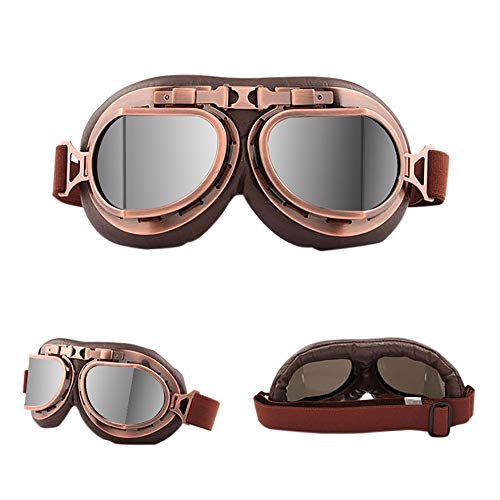 Image of Peicees Vintage Helmet Goggles Motorcycle Goggles Bike Motorcross Pilot Goggle