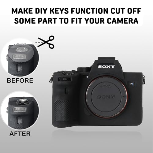 Funda para cámara Sony A7SIII negra de silicona protectora miniatura 7