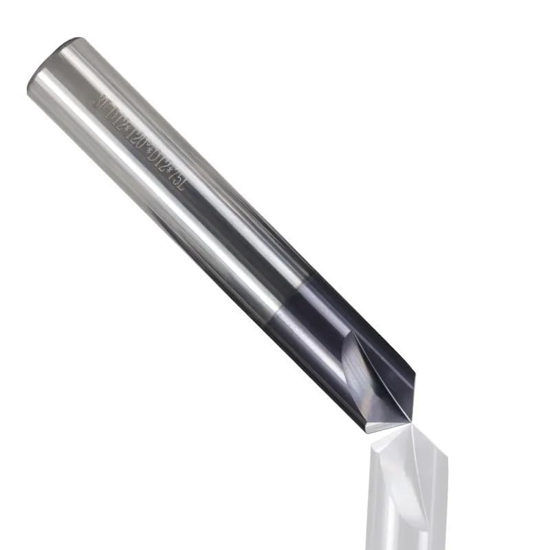 Frez do fazowania z twardego metalu do fazowania grzywki krawędzi frezarki do frezarki V 3 flety, 12 x P12 x 75 x 60p