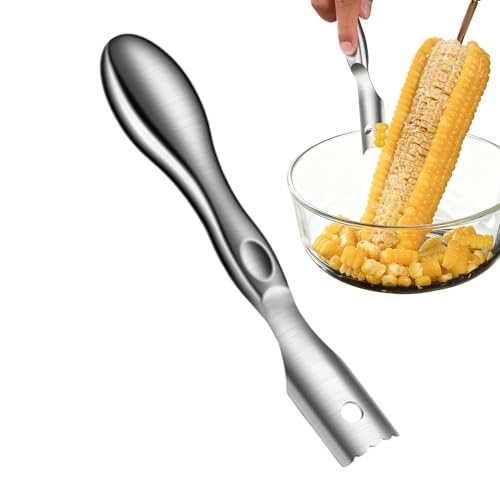 Ancsttu Desgranador De Mazorcas De Maíz | Acero Inoxidable Antideslizante,Pelador Y Deshojador De Maíz Para Cocina | Para Hogar Restaurante Apartamento Camping Barbacoa Cocina