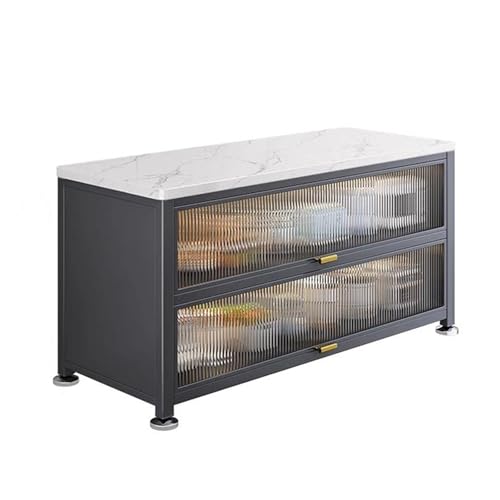 ZYWMZJ Mueble Buffet de Cocina Moderna con Repisas, Soporte Microondas con Estantes, Alacena para Comedor, Entrada(104cm)