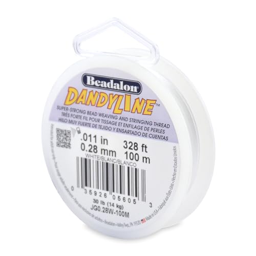 Beadalon Bead Weaving & Stringing Thread - 100 m, 0.25 mm / .011 in, White