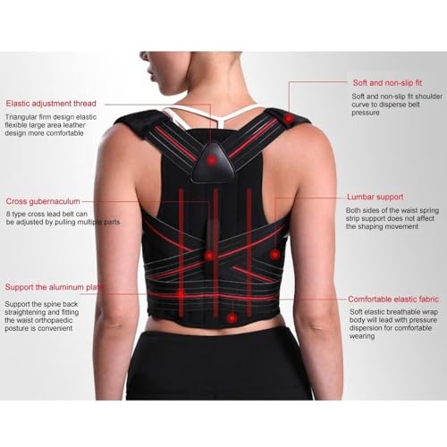 Correcteur de posture correction du bossu support dorsal invisible pour aligner le cou