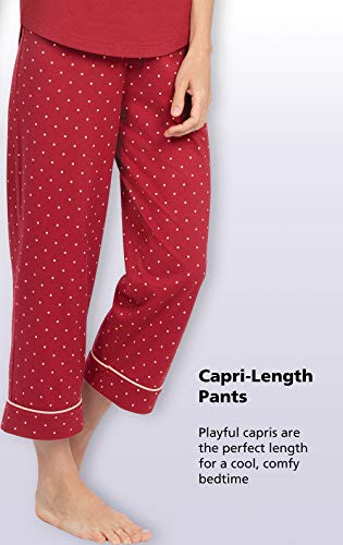 PajamaGram Women Pajamas Set - PJ Sets, Burgundy Polka Dot, LG by PajamaGram - Used condition - Image 8