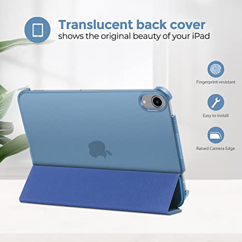 Image of ProCase Smart Case for iPad mini 7 A17 Pro 2024 /Mini 6 2021 8.3 inch -Blue | Slim iPad Mini 7th /6th Gen Case Hard Back Cover for iPad Mini 7th Gen A2995 /A2996 /A2993 /6th Gen A2567 A2568 A256
