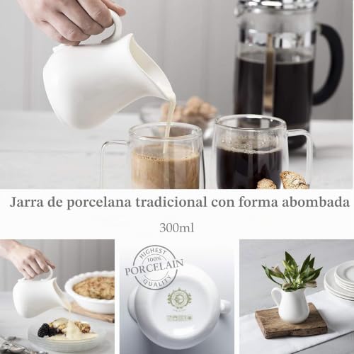 Miniatura 2 de Wm Bartleet Sons - Jarras De Porcelana, Blanco, 300 Ml