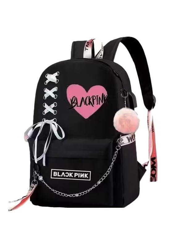 Compact polyester backpack for girls women school college travel daily use lightweight durable small size multipurpose carry bag Black Free Size-picture-53